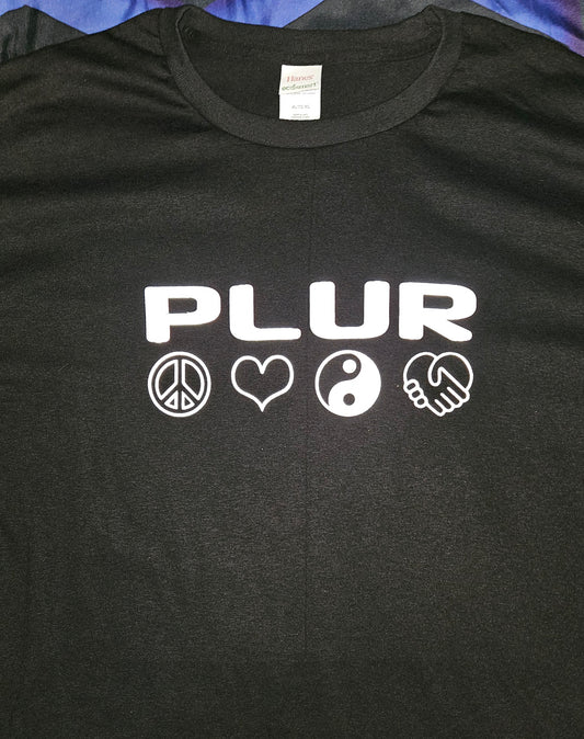 Glitchy PLUR Reflective T Shirt