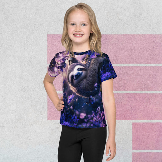 Sloth in Bloom Kids t-shirt