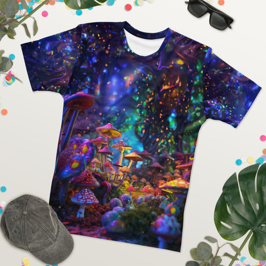 Psychedelic Mushroom Forrest Unisex T-shirt