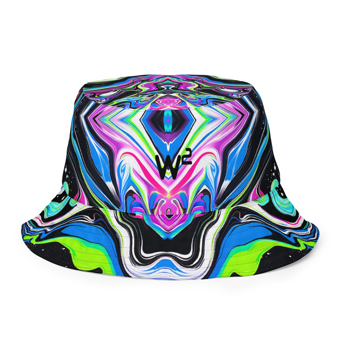 Trippy Colors Reversible bucket hat