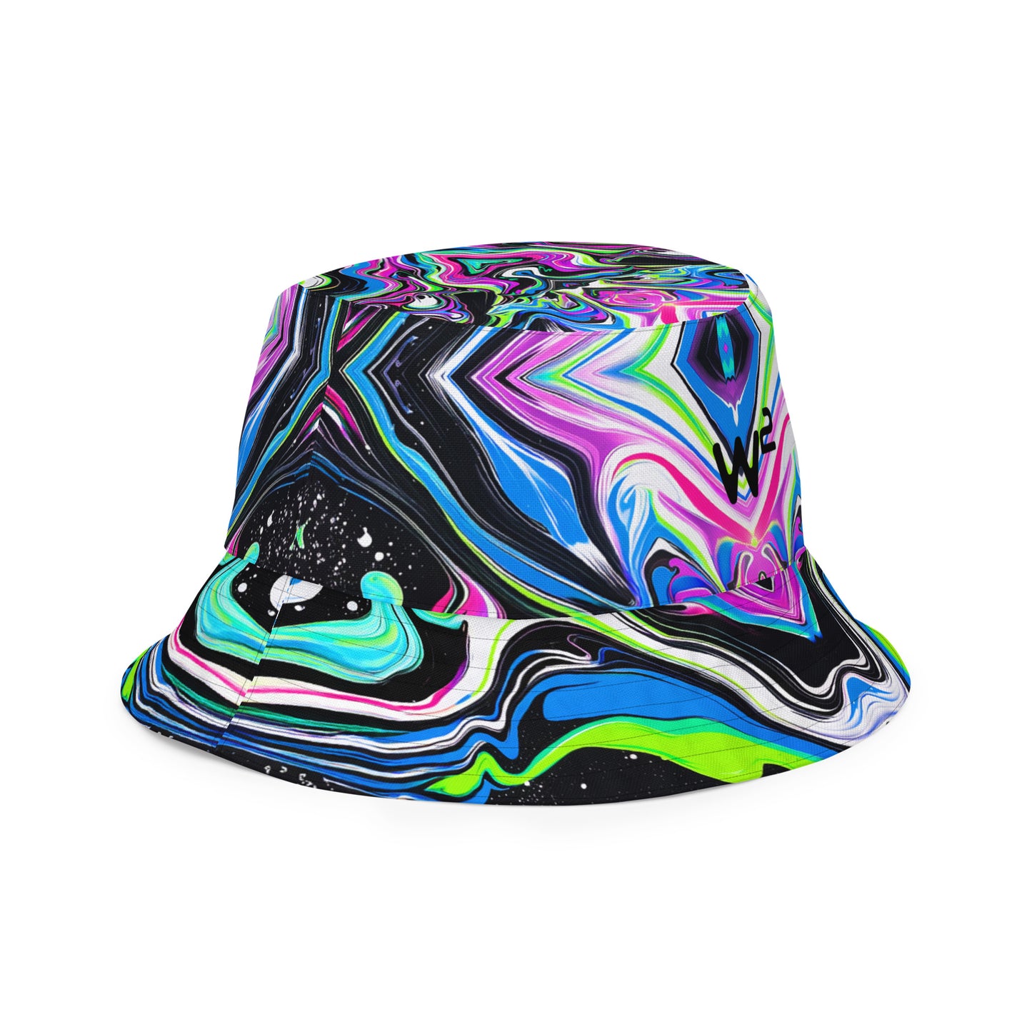 Trippy Colors Reversible bucket hat