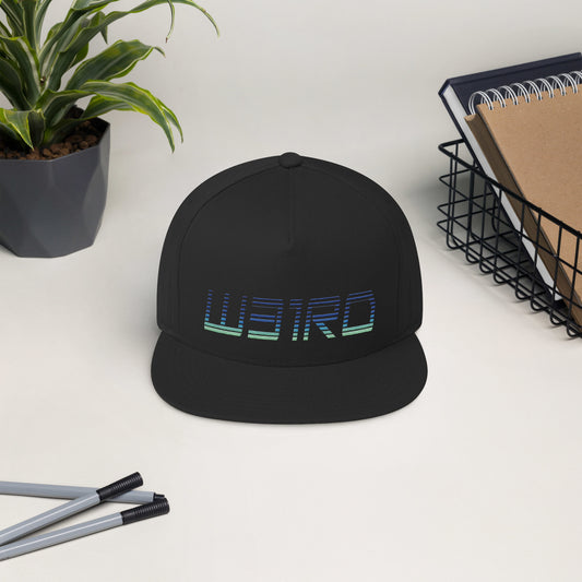 Retro Weird Flat Bill Cap