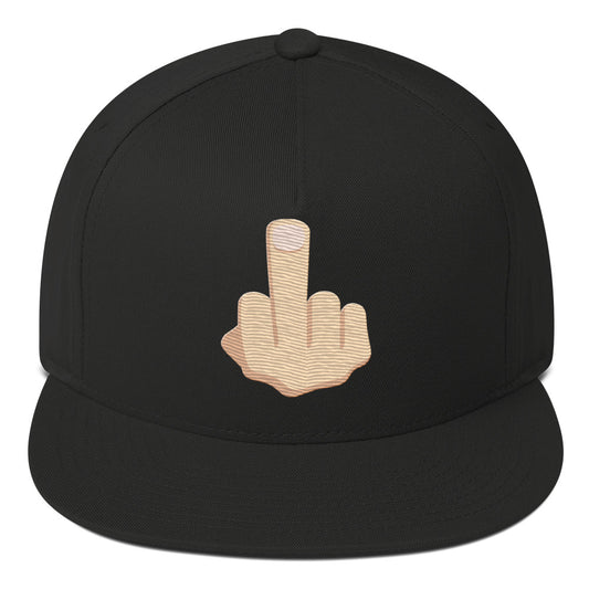 Middle Finger Flat Bill Cap