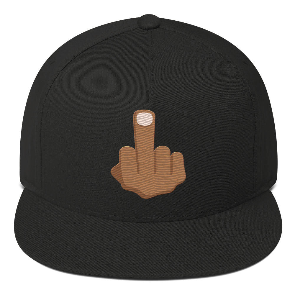 Middle Finger Flat Bill Cap