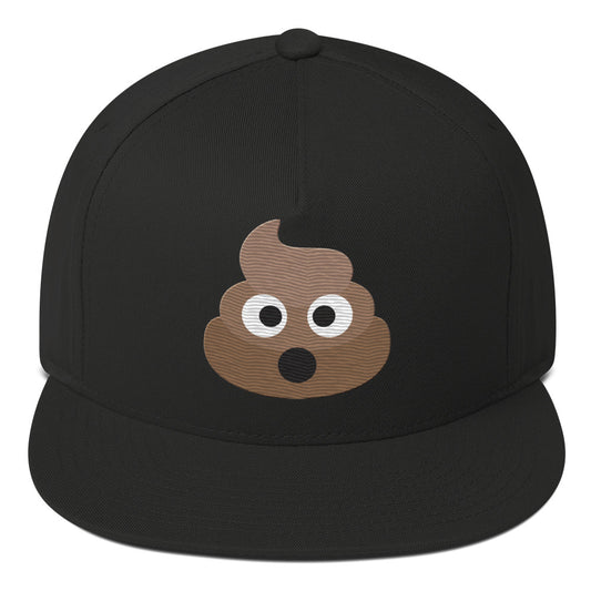 Poop Flat Bill Cap