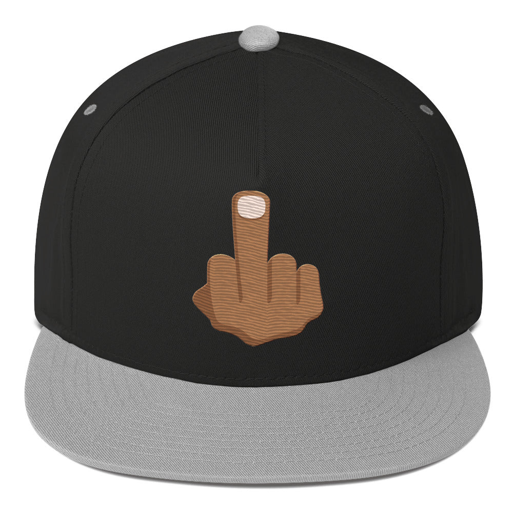 Middle Finger Flat Bill Cap