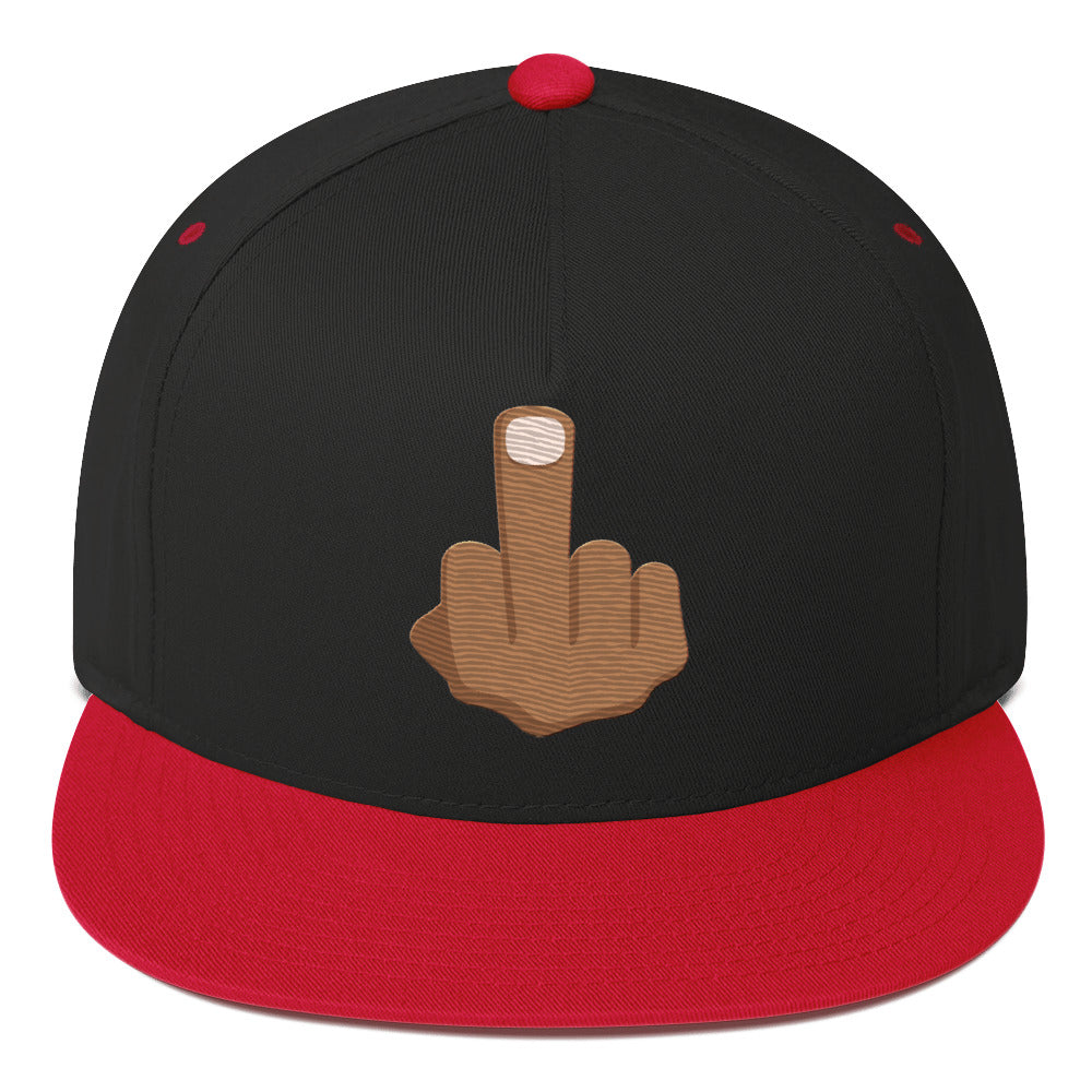 Middle Finger Flat Bill Cap