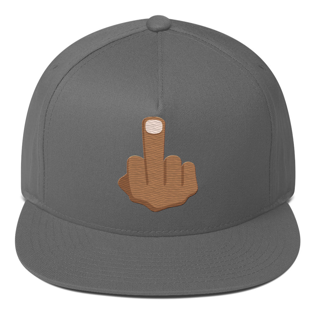 Middle Finger Flat Bill Cap