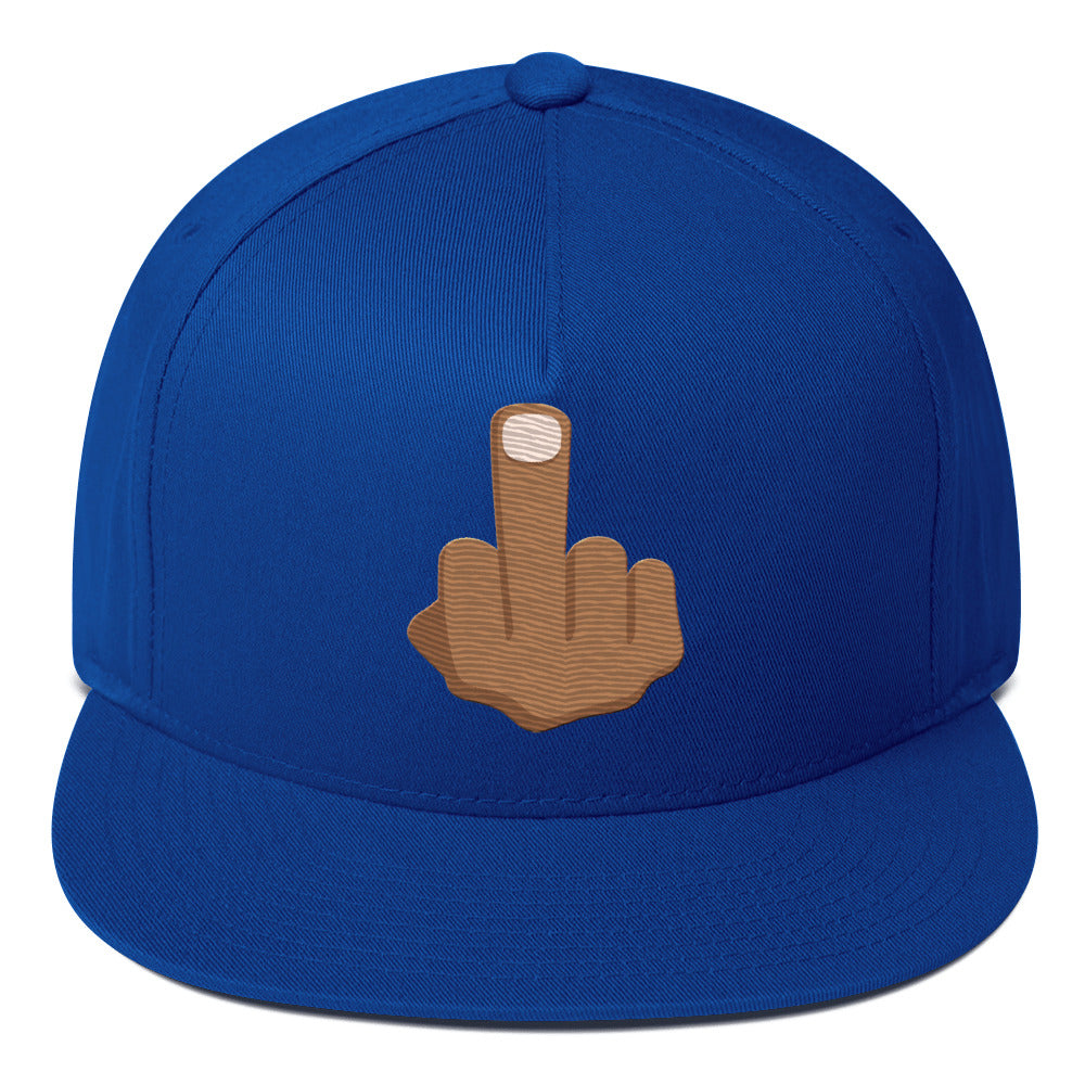 Middle Finger Flat Bill Cap