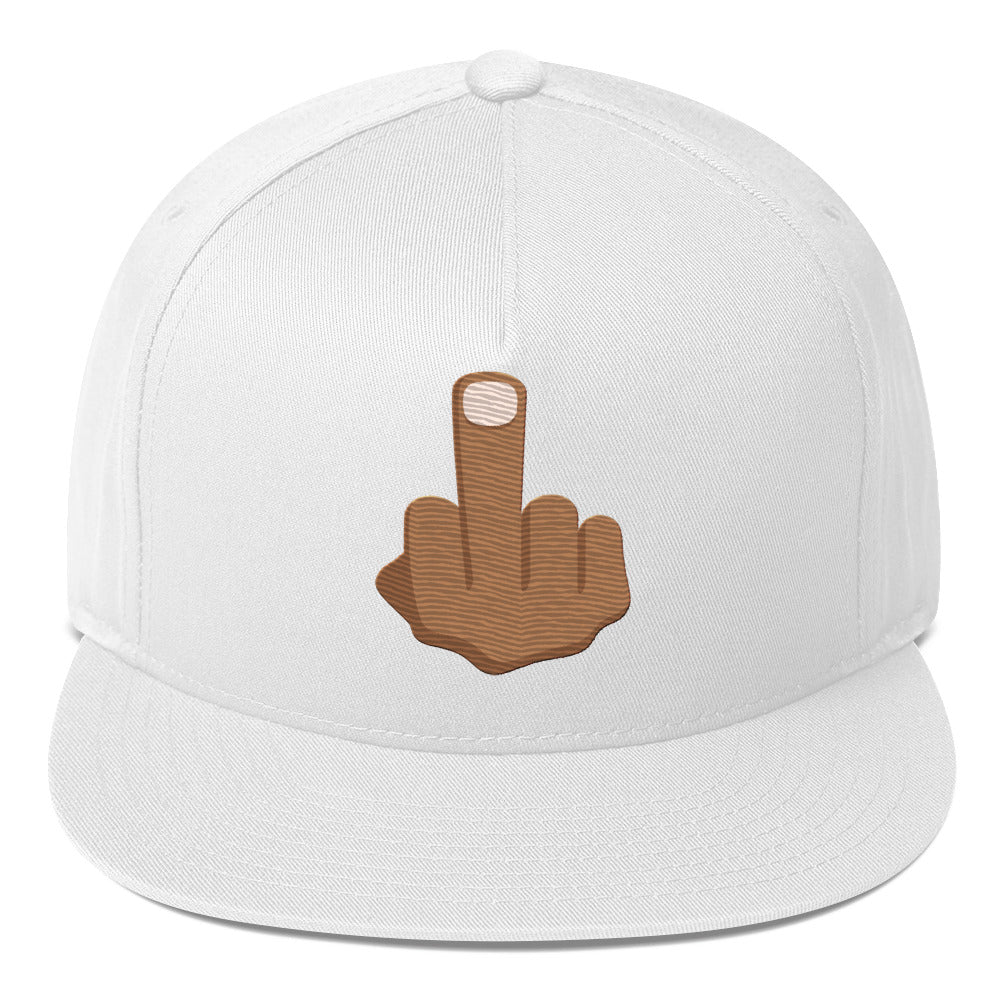 Middle Finger Flat Bill Cap