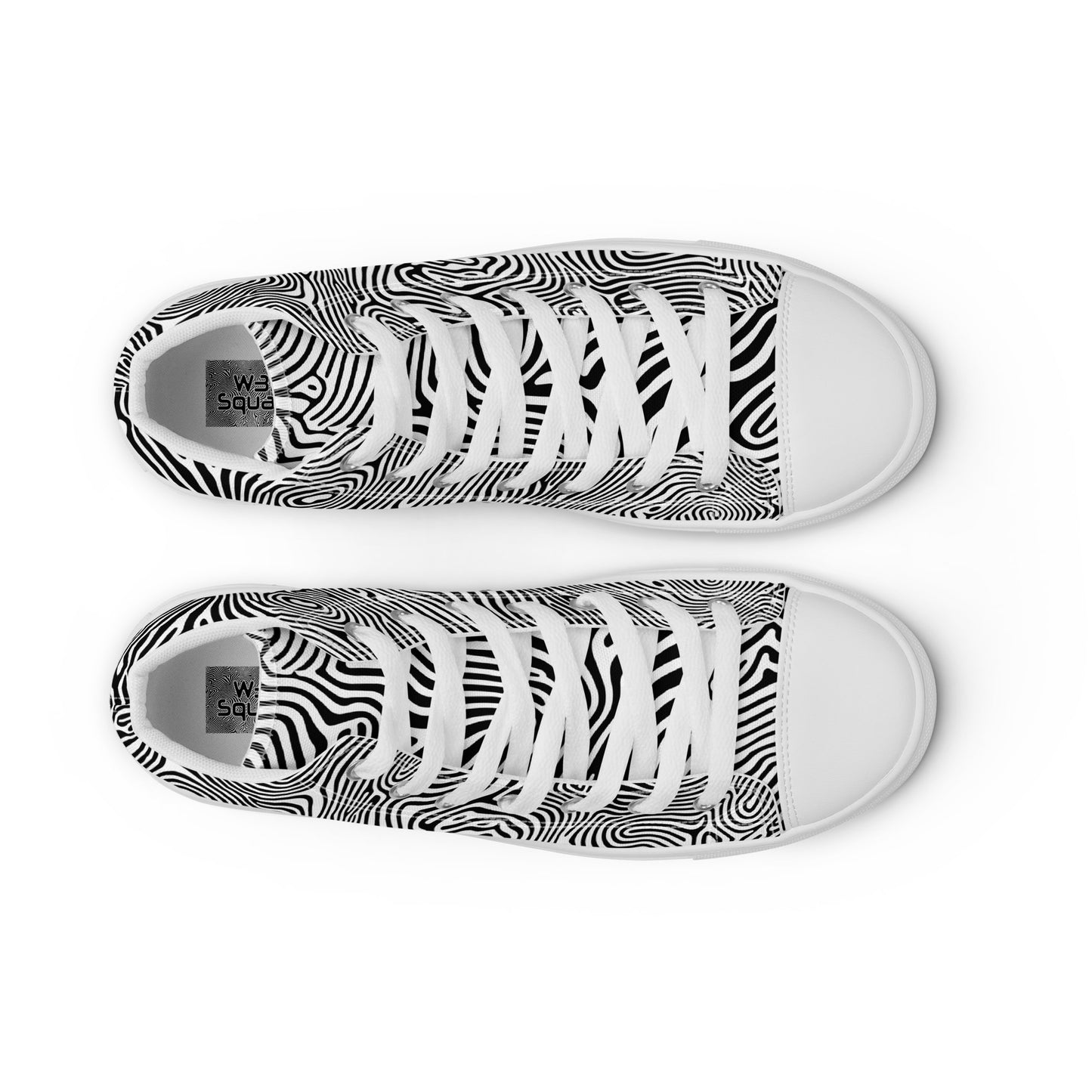 Illusionist Cat Men’s high top canvas shoes
