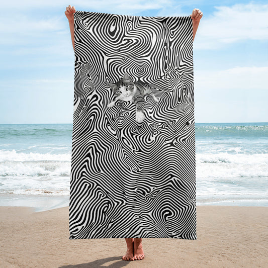 Illusionist Cat Towel