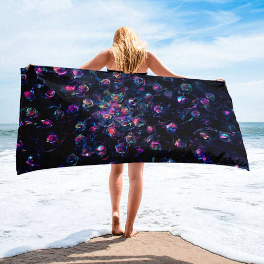 Iridescent Roses Towel